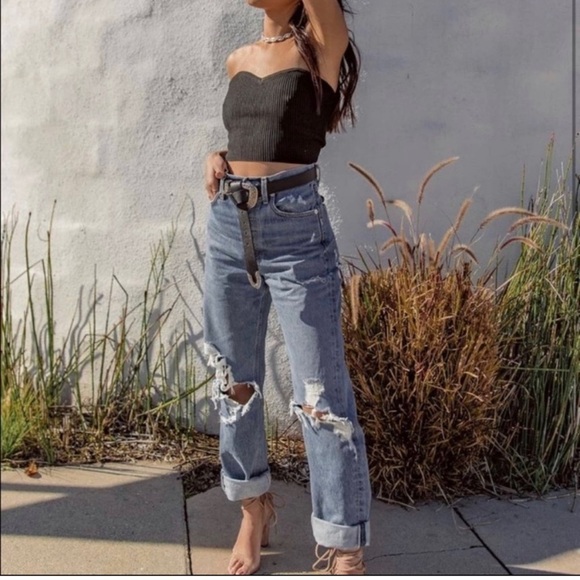 AGOLDE 90s Mid Rise Loose Fit Jean in Fall Out Size 25 High Rise Slouchy Baggy - Picture 5 of 11